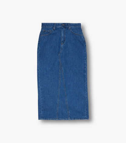 Jupe en jean à fente arrière denim bleu