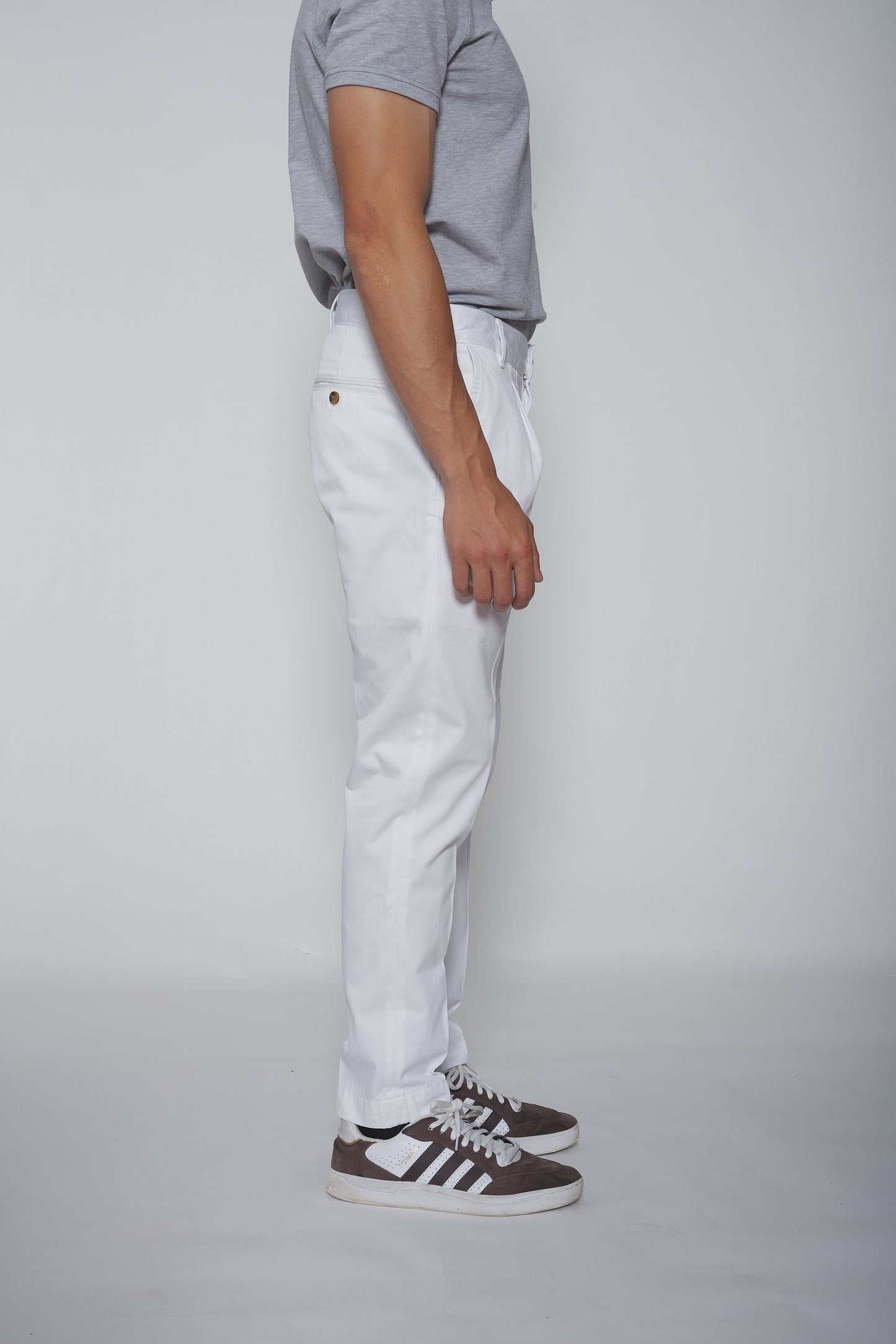 Pantalon Chino à pinces blanc