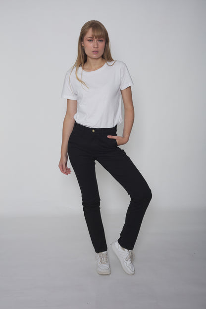 pantalon skinny noir femme