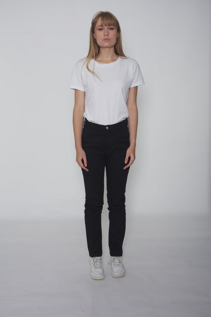 pantalon skinny noir femme