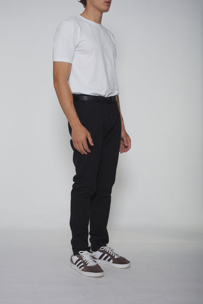 pantalon pince noir homme