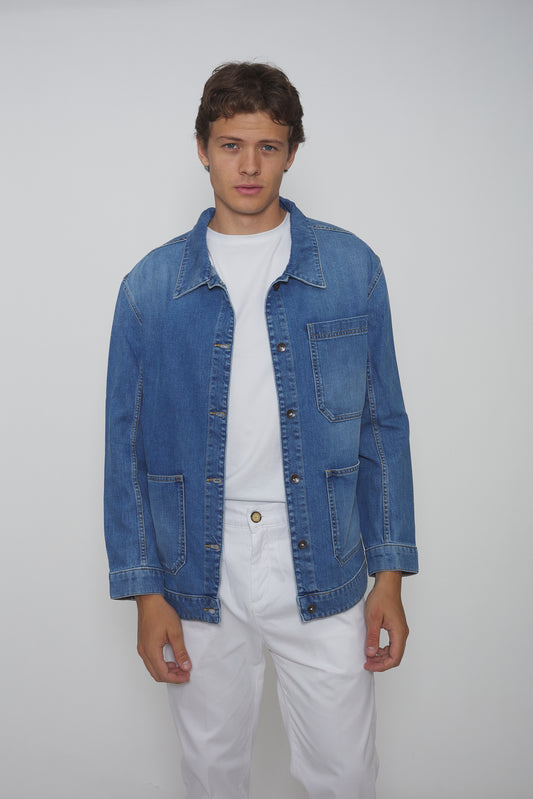 Veste Worker en toile de Coton Denim