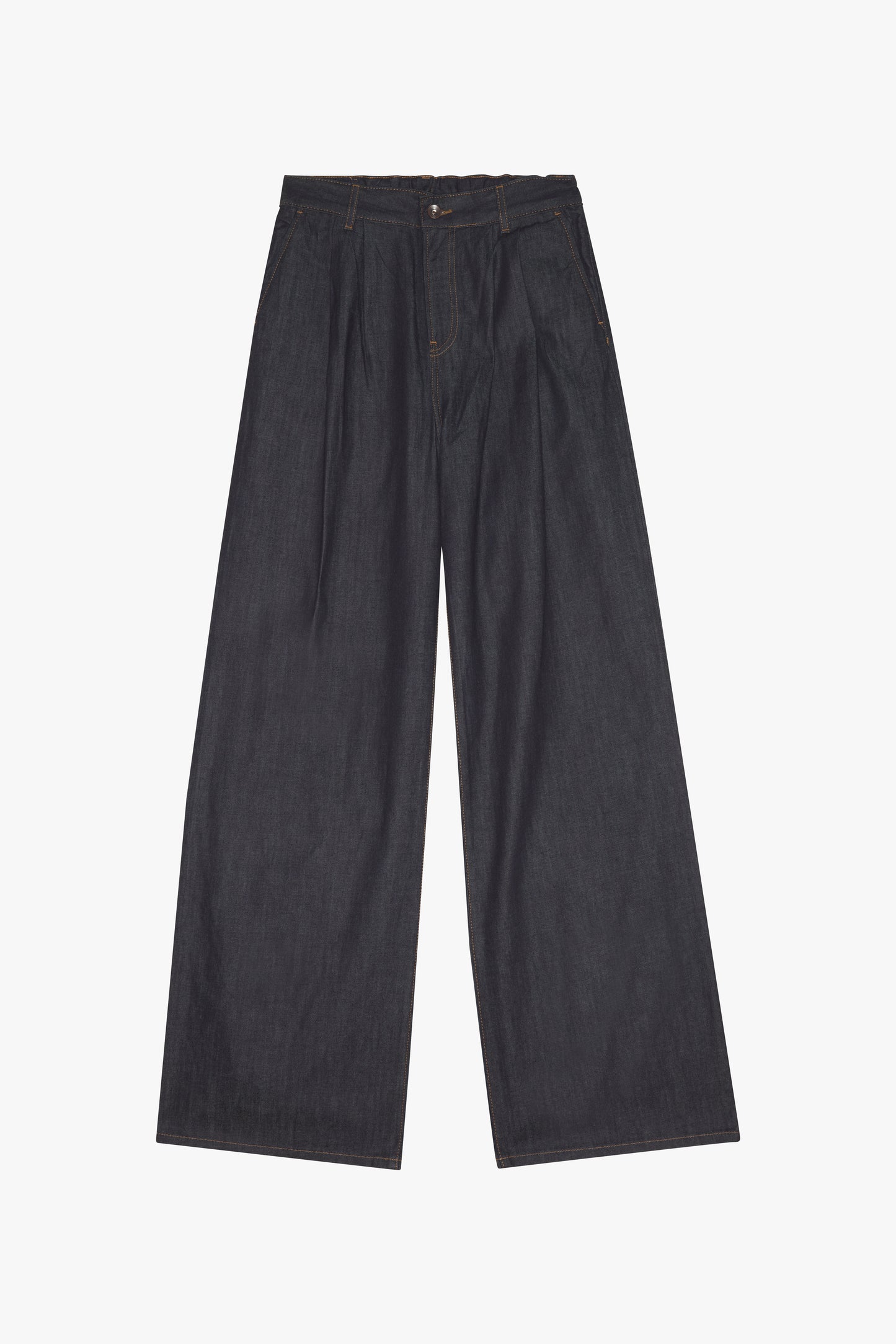 Pantalon wide leg à pinces denim 'jeans"  bleu brut