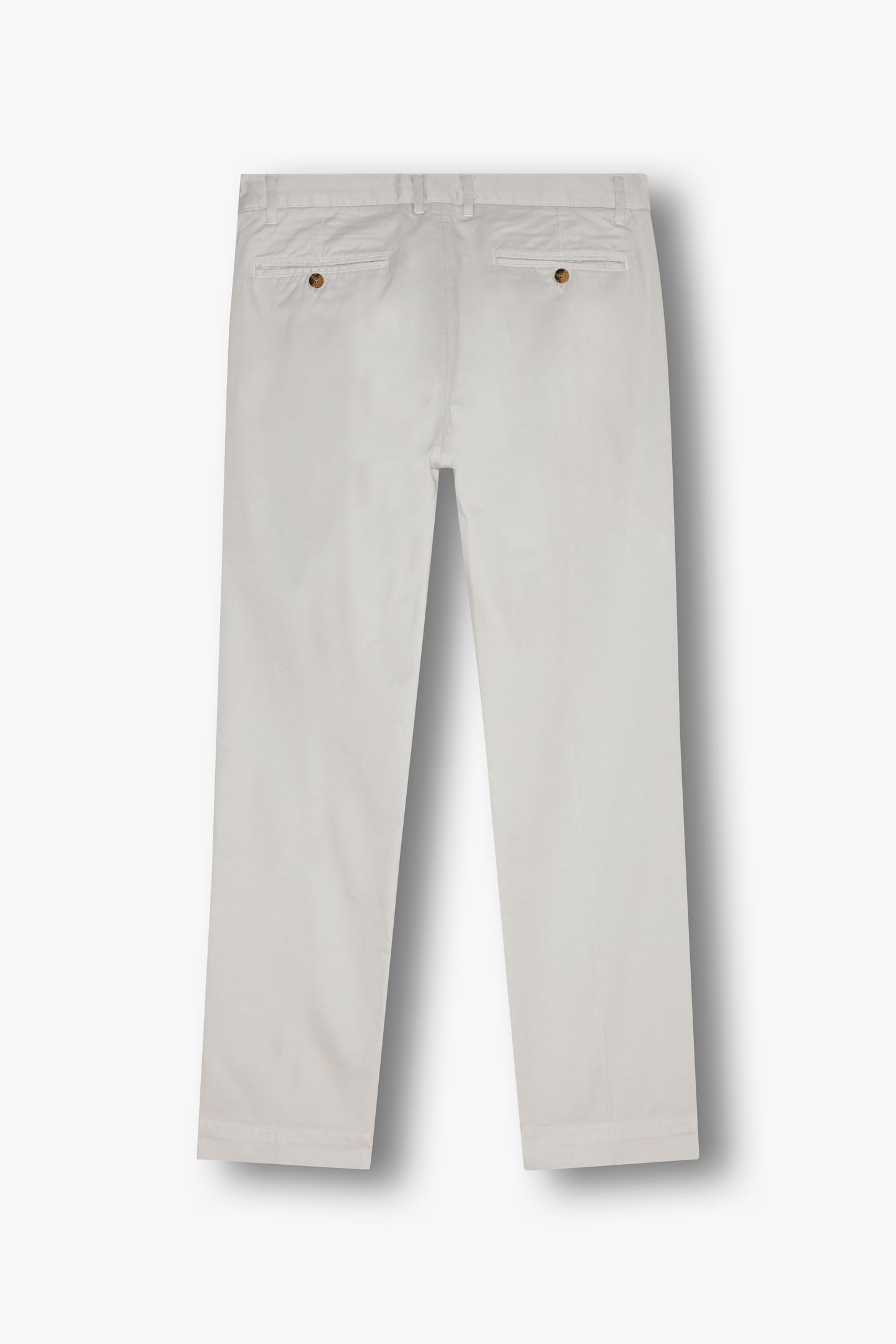 Pantalon à pinces en toile de coton blanc