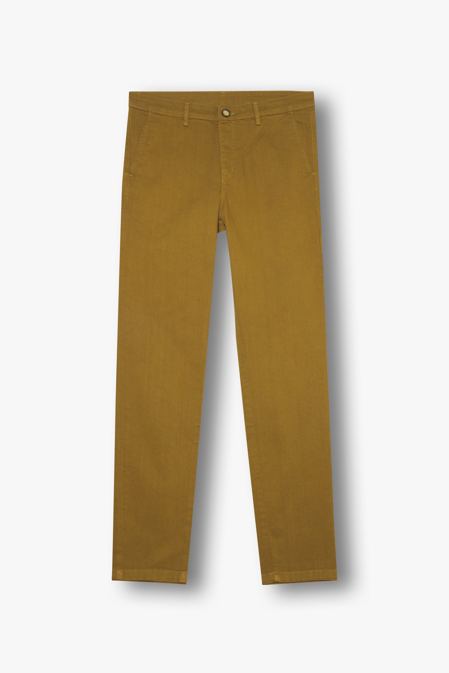 Pantalon à pinces en toile de coton vert olive