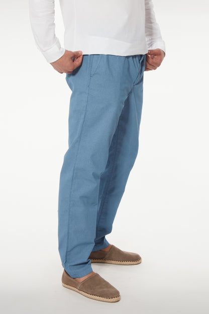 Pantalon chino slim bleu clair