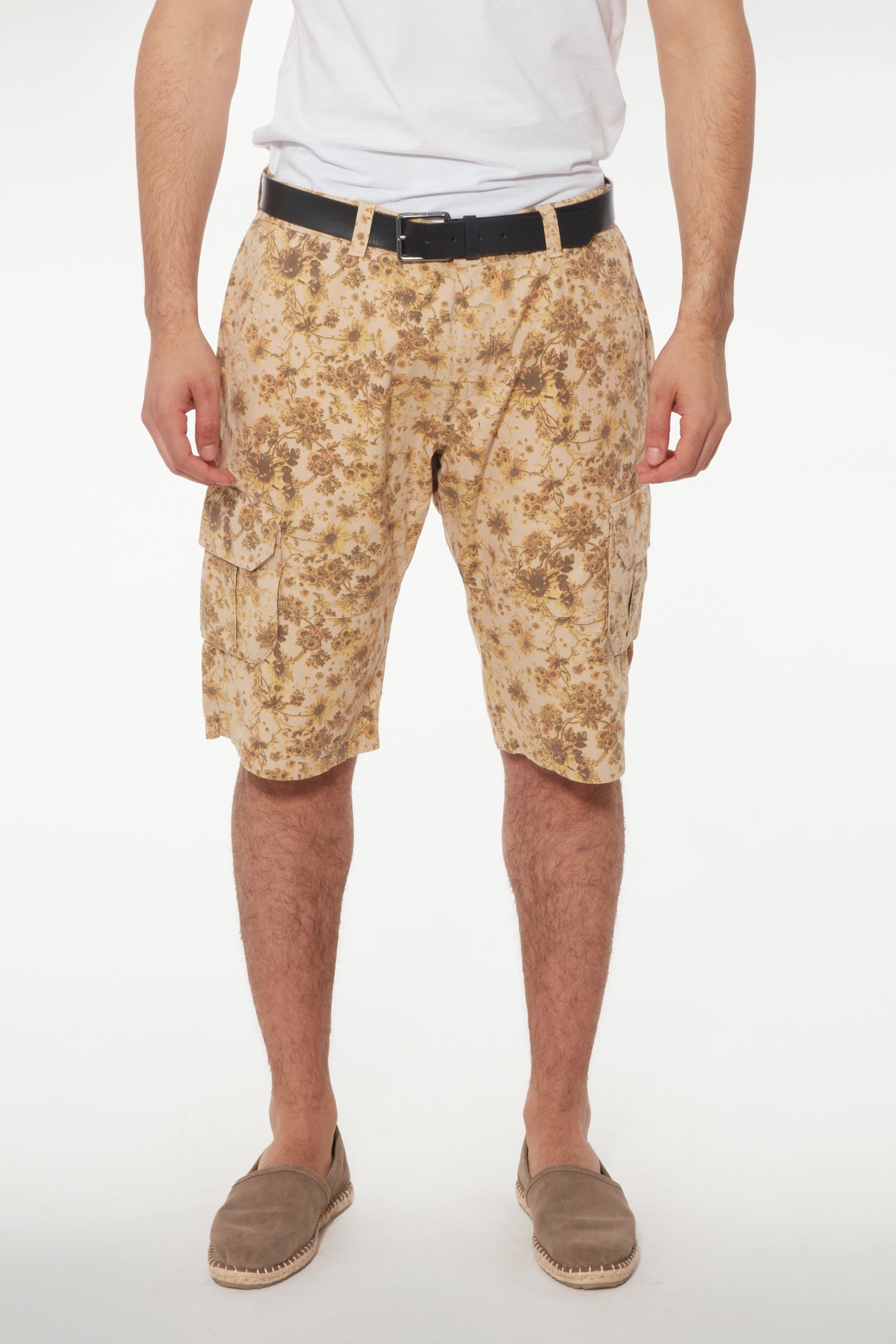 Short cargo coton à motif