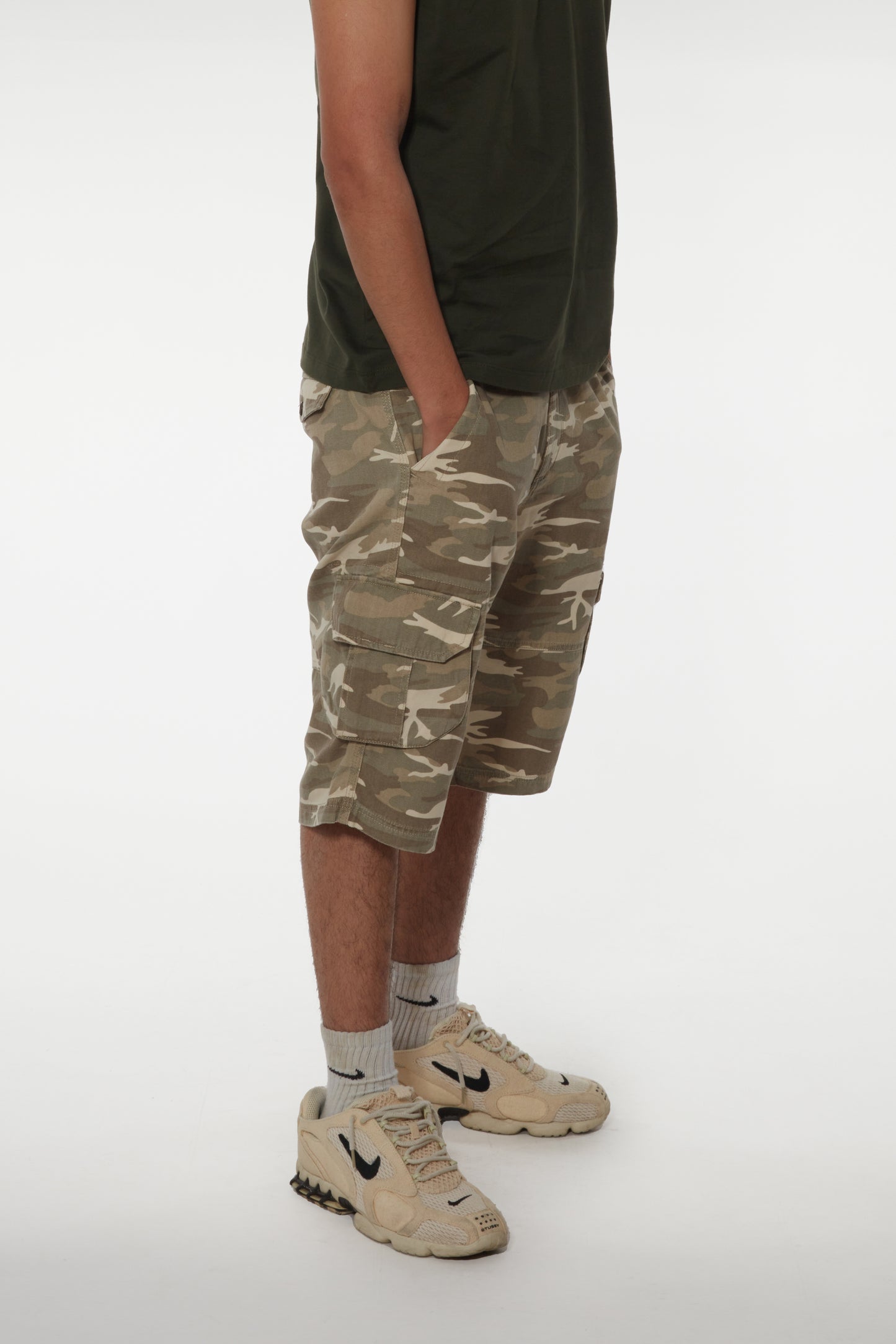 Short cargo coton militaire