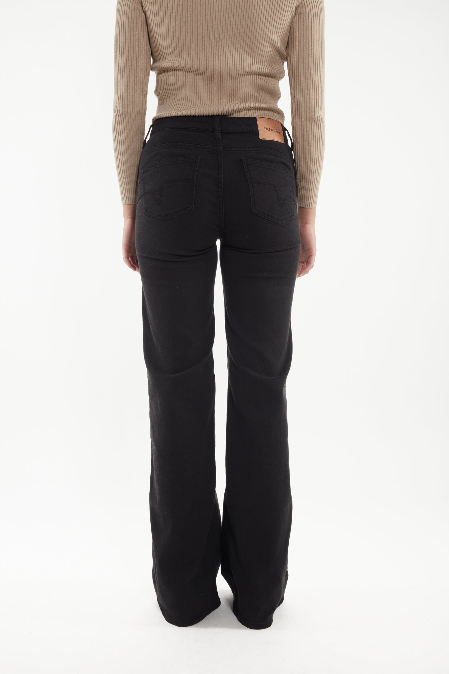 PANTALON FLORA BOOTCUT FLARE MI-BASSE NOIR