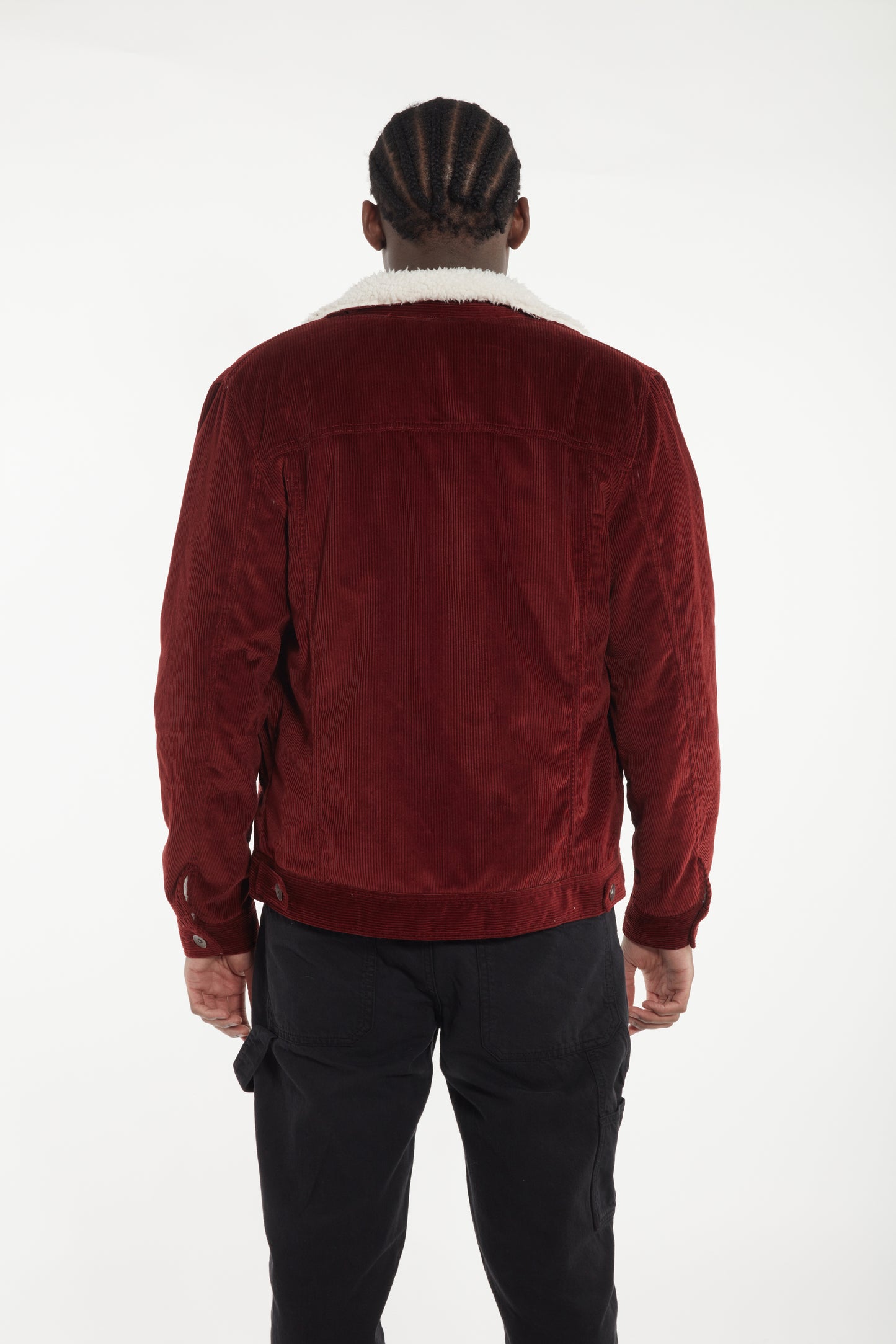 SHERPA BLOUSON VELOURS FOURRÉ BORDEAUX