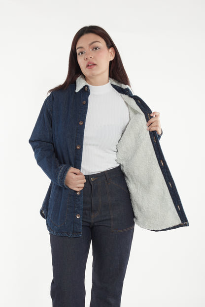 SHERPA VESTE JEAN fourrée