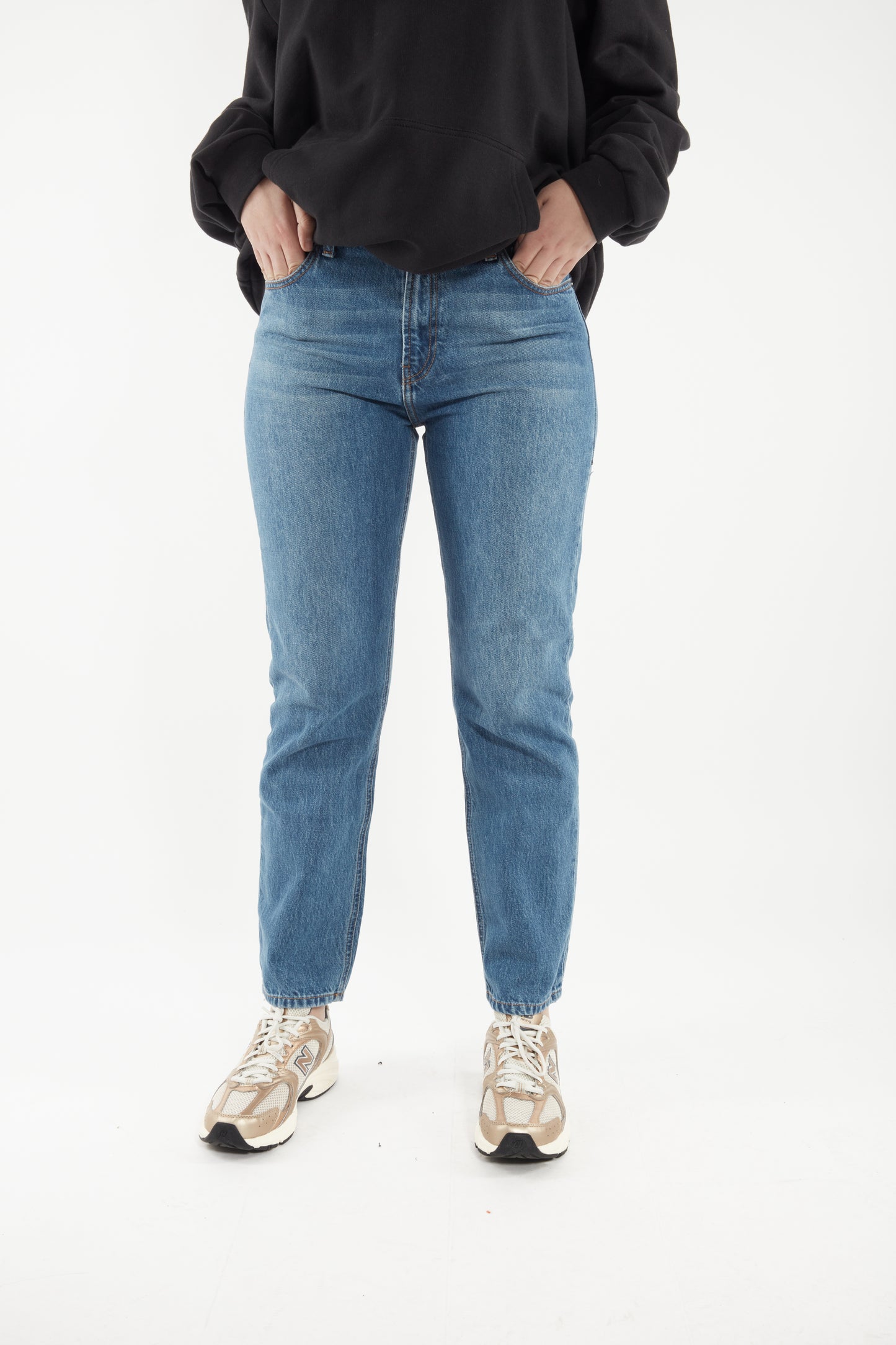 Jean Straight en original denim délavé