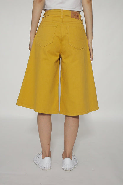 Bermuda Style baggy, jaune