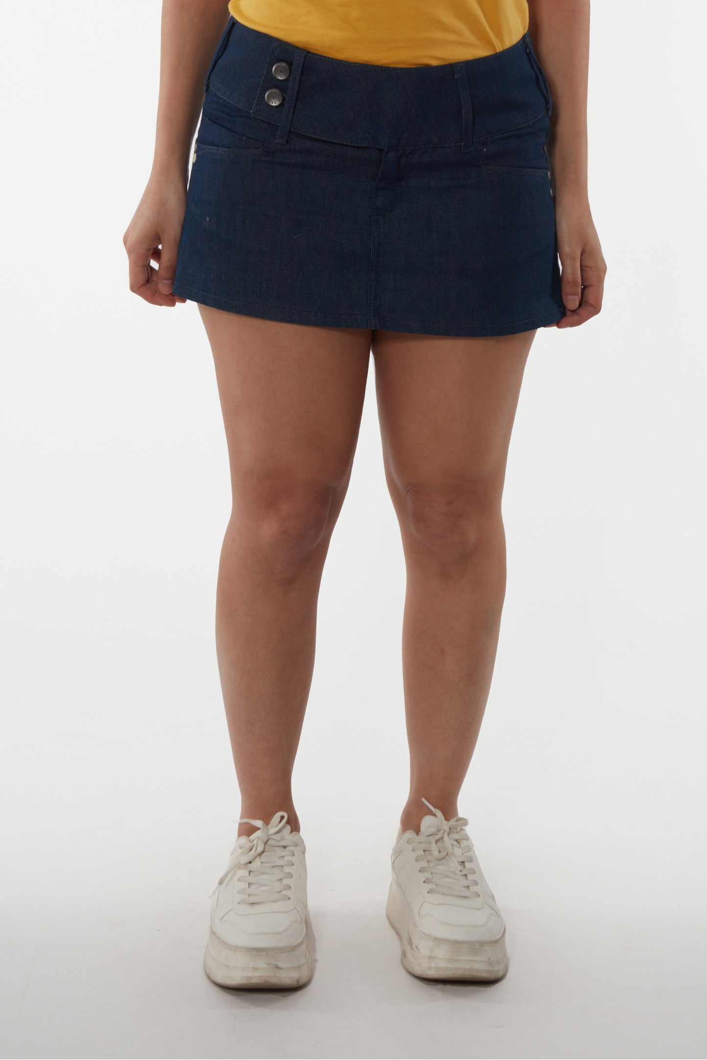 Jupe courte brut à boutons latéraux - Jamyas