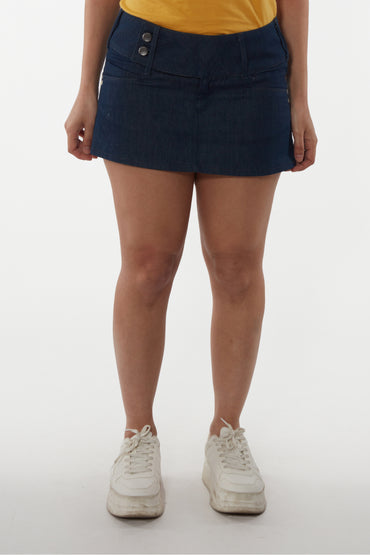 Jupe courte brut à boutons latéraux - Jamyas