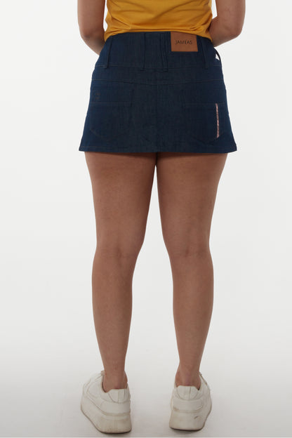 Jupe courte brut à boutons latéraux - Jamyas