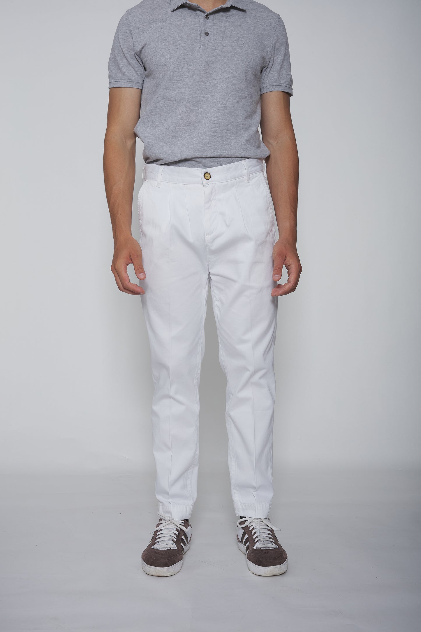 Pantalon Chino à pinces blanc - Jamyas