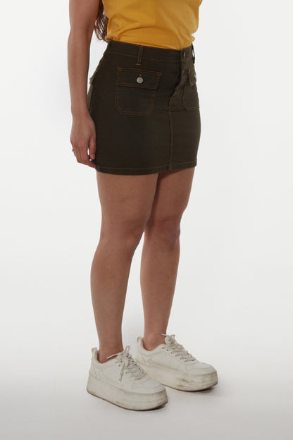 Jupe courte à poches boutonnée - Jamyas