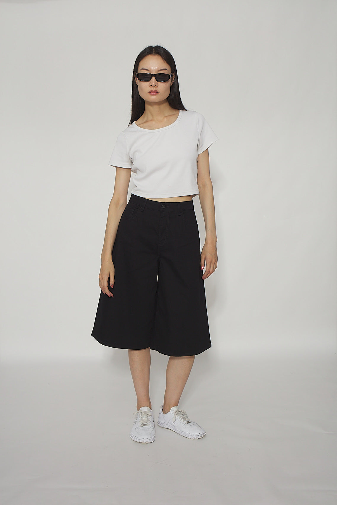 JUPE CULOTTE Bermuda Style baggy noir - Jamyas
