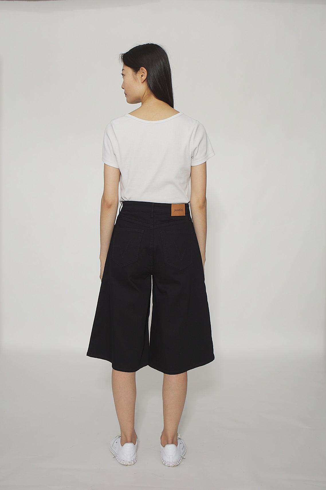 JUPE CULOTTE Bermuda Style baggy noir - Jamyas