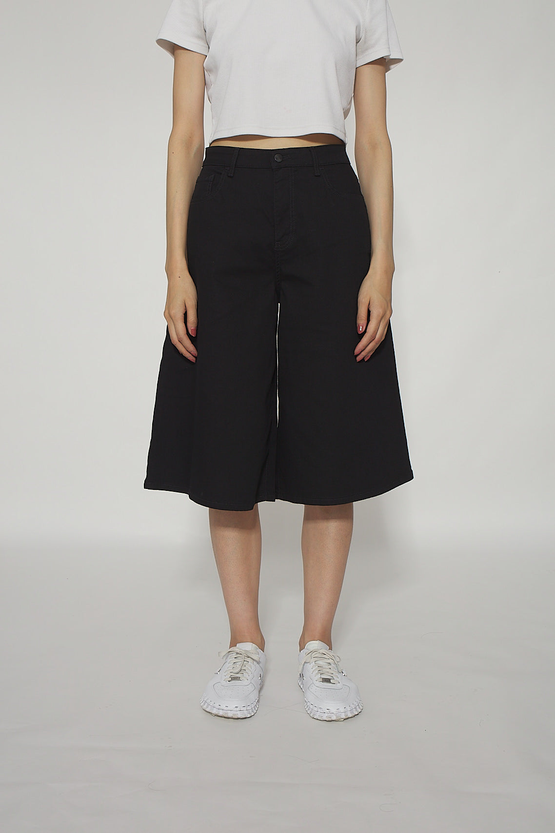 JUPE CULOTTE Bermuda Style baggy noir - Jamyas