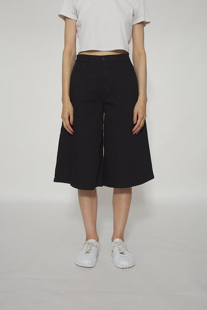 JUPE CULOTTE Bermuda Style baggy noir - Jamyas