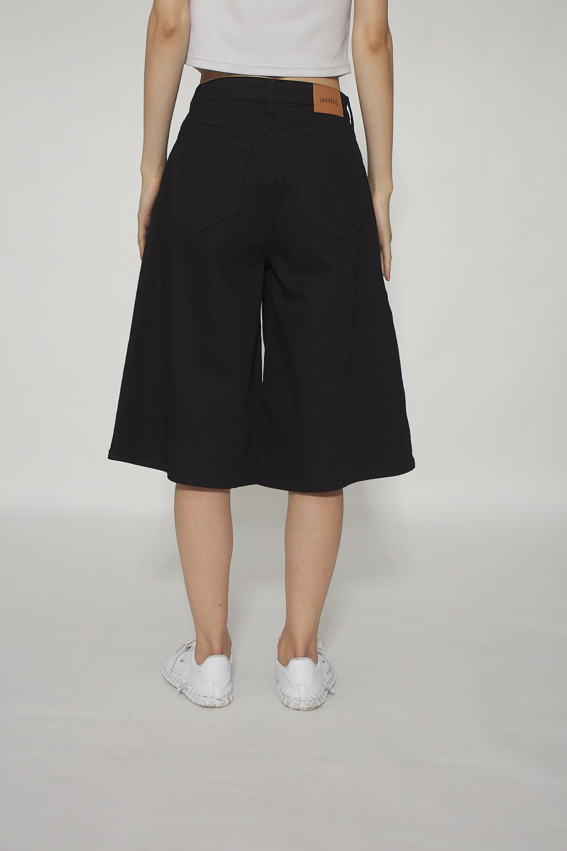 JUPE CULOTTE Bermuda Style baggy noir - Jamyas