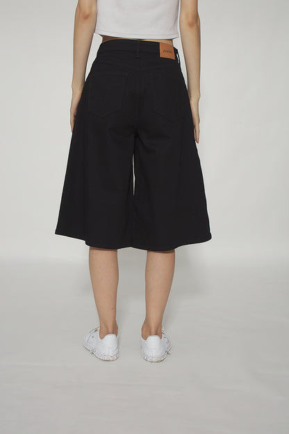 JUPE CULOTTE Bermuda Style baggy noir - Jamyas