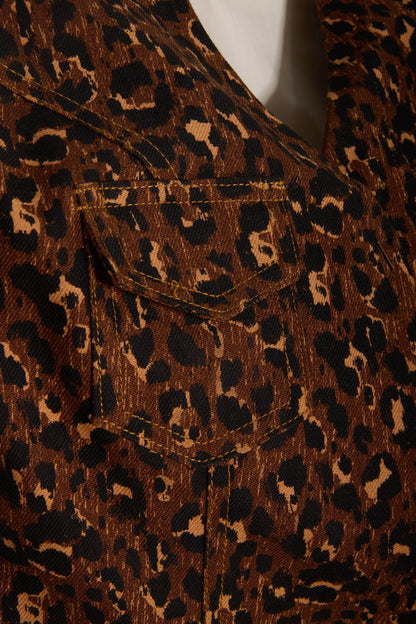 Top veste Fauve sans manches léopard - Jamyas