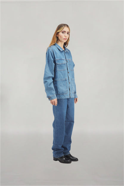 Veste worker jeans délavé stone - Jamyas