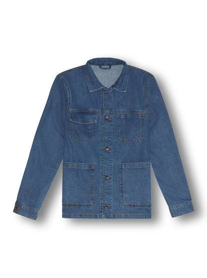Veste worker jeans délavé stone - Jamyas